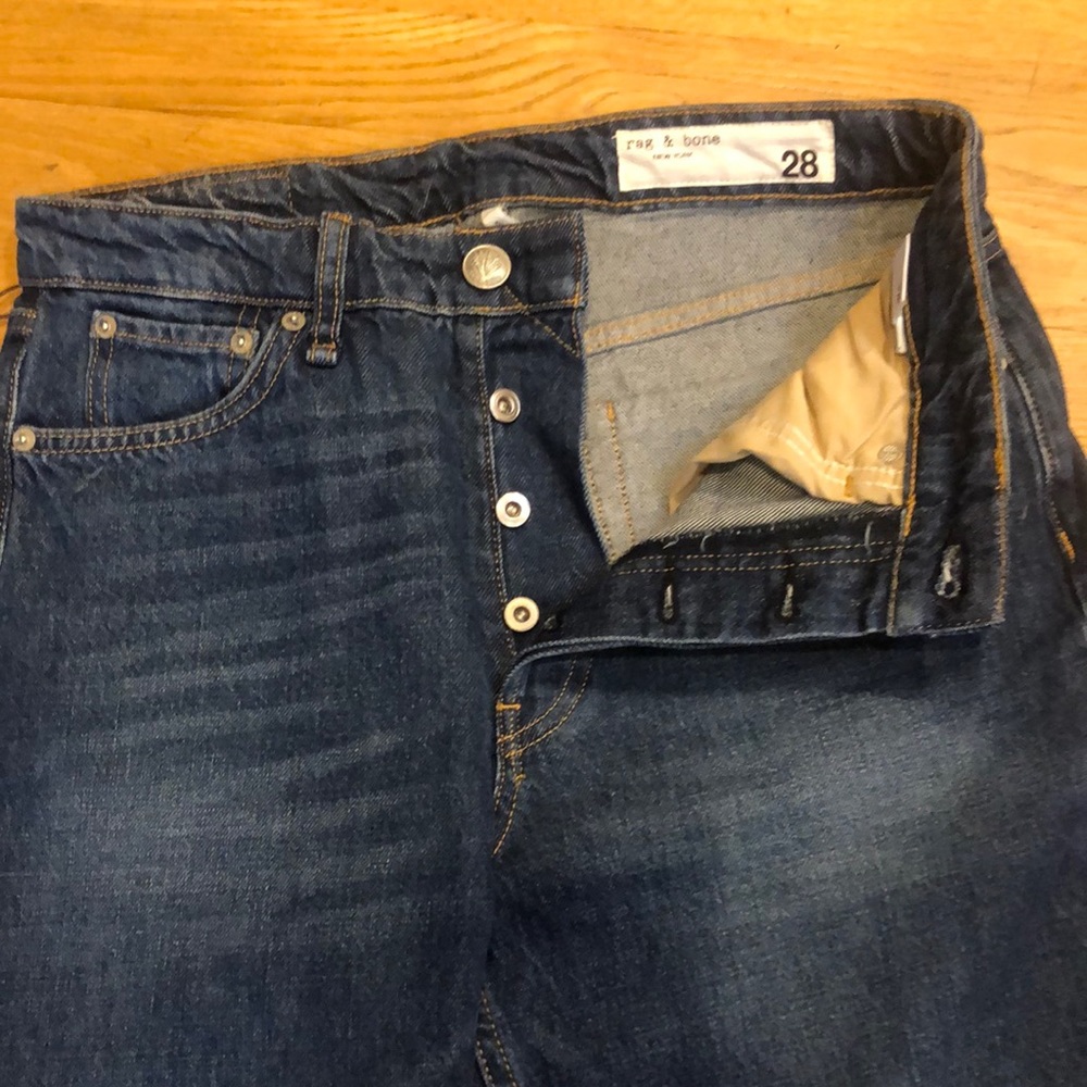 NWT Rag & Bone Jasper Maya high-rise slim button-fly jeans size 28